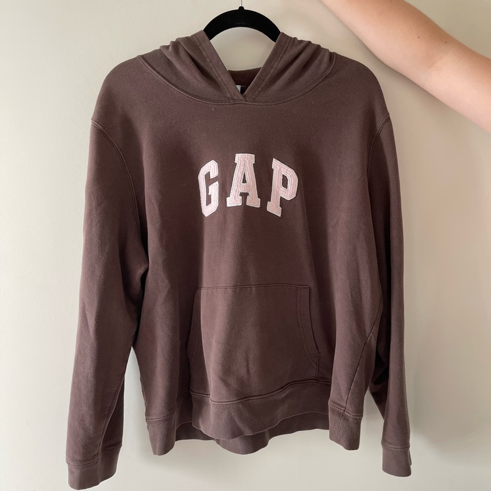 Brown signature GAP hoodie size youth XXL